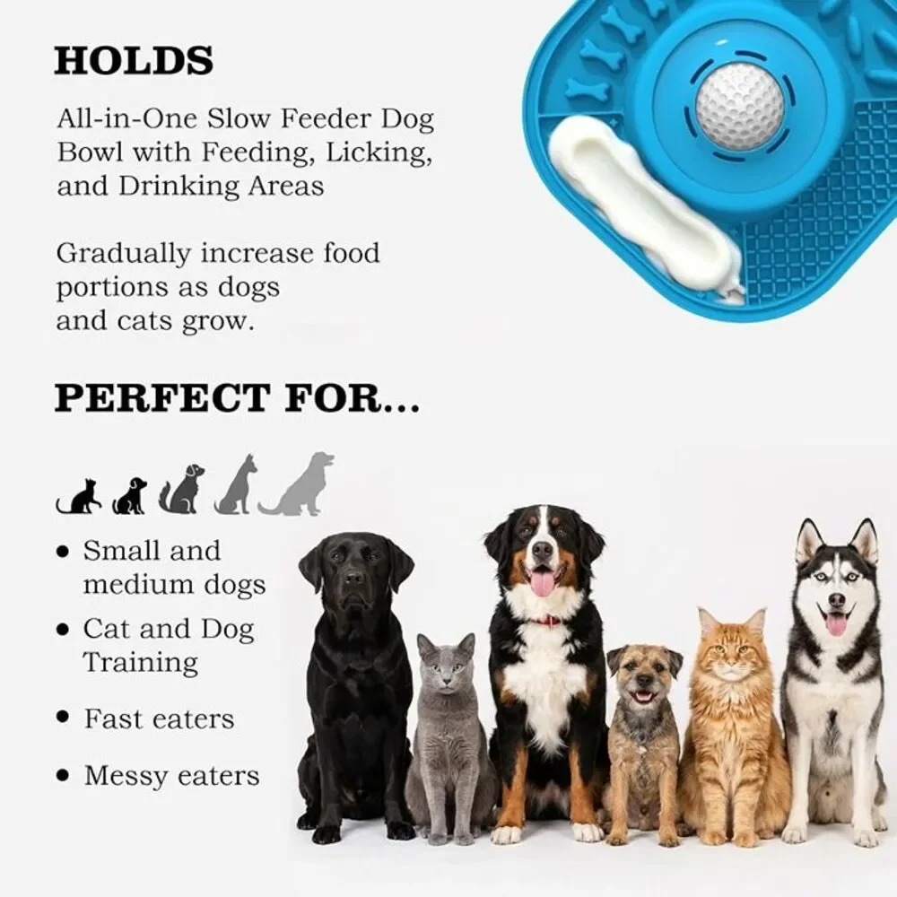 Slow Feeder Dog Bowls and Lick Mat